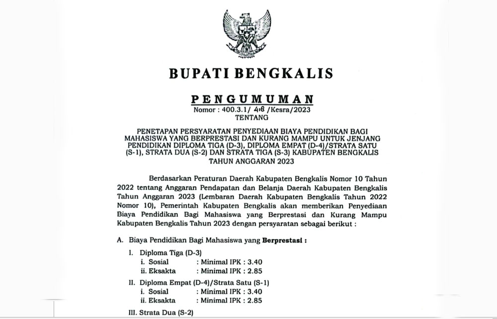 Bantuan Biaya Pendidikan Bagi Mahasiswa Berprestasi dan Kurang Mampu Telah Dibuka, Ini Syarat dan Caranya