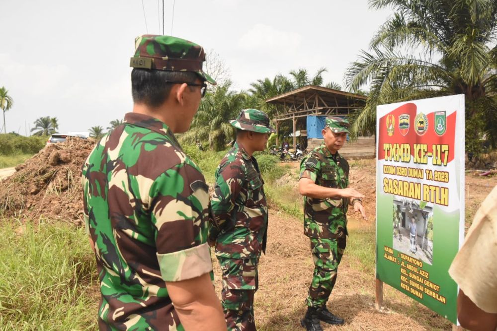 Danrem 031 Wira Bima Tinjau TMMD ke-117 di Dumai
