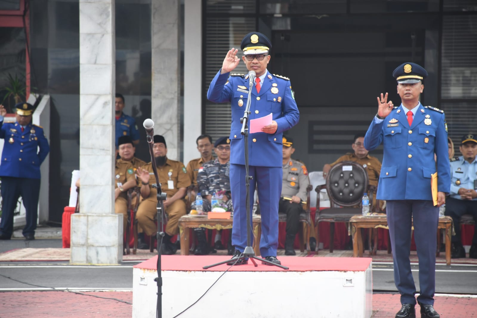 Pemkab Bengkalis Peringati HUT ke-104 Damkar dan Penyelematan, Bupati Bacakan Sambutan Mendagri RI