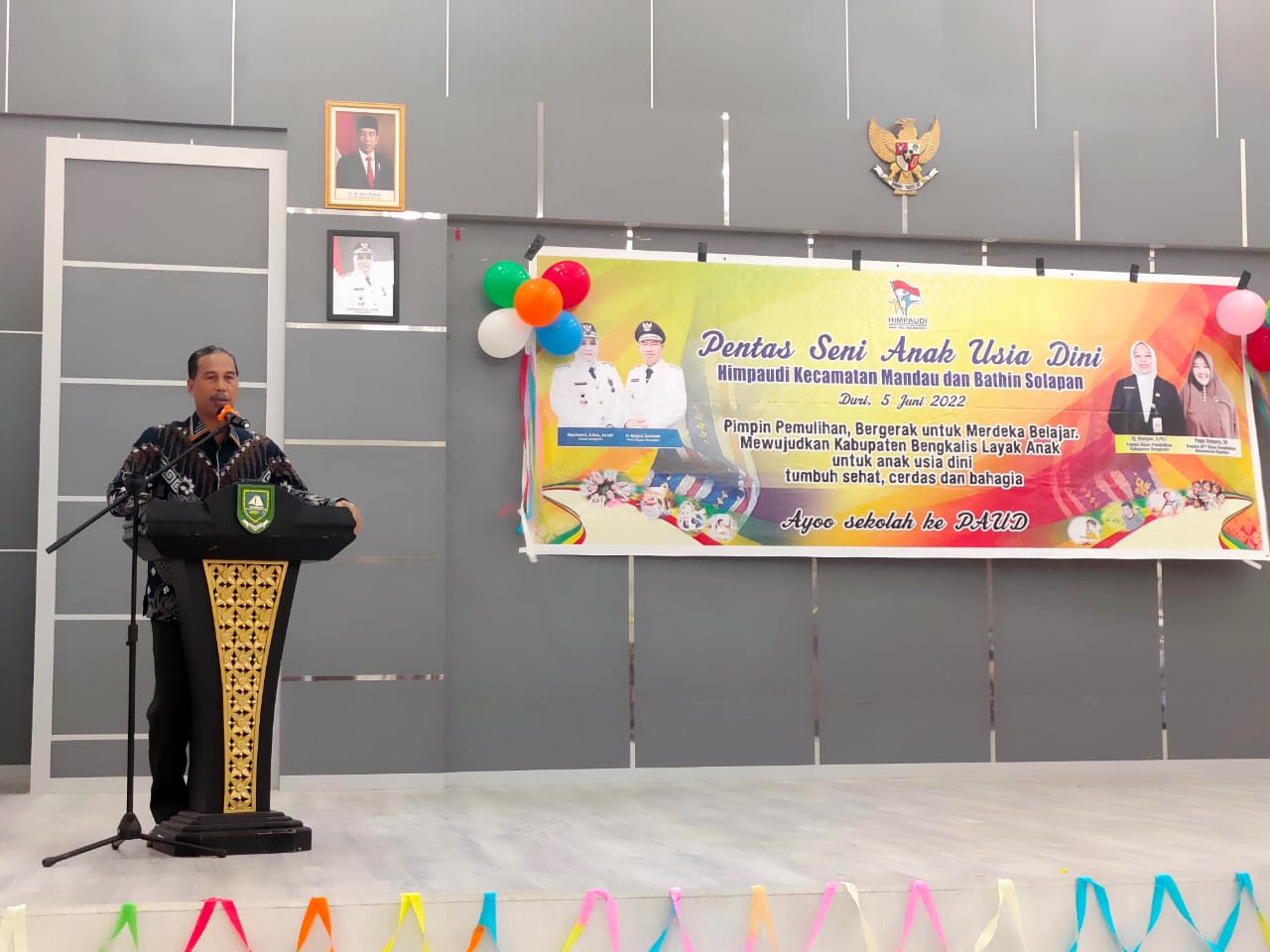 Bupati Bengkalis Hadiri Pentas Seni Himpaudi