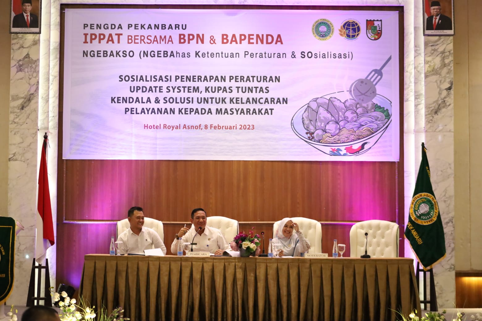Bapenda dan BPN Hadiri Undangan ‘Ngebakso’nya IPPAT Pekanbaru