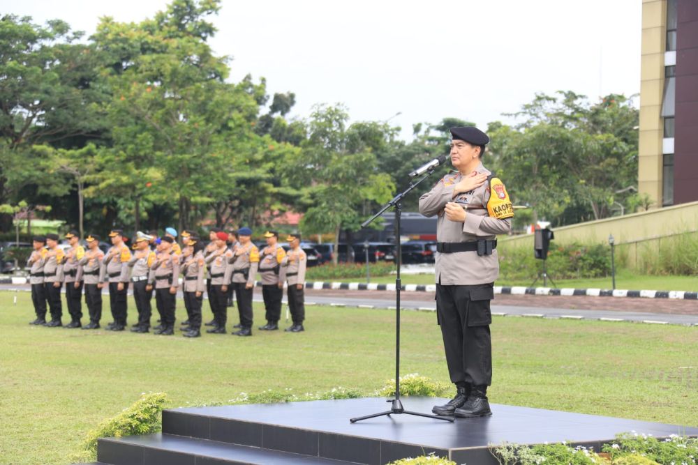 Kapolda Apresiasi Dedikasi Personel BKO Pengamanan seluruh TPS di Riau